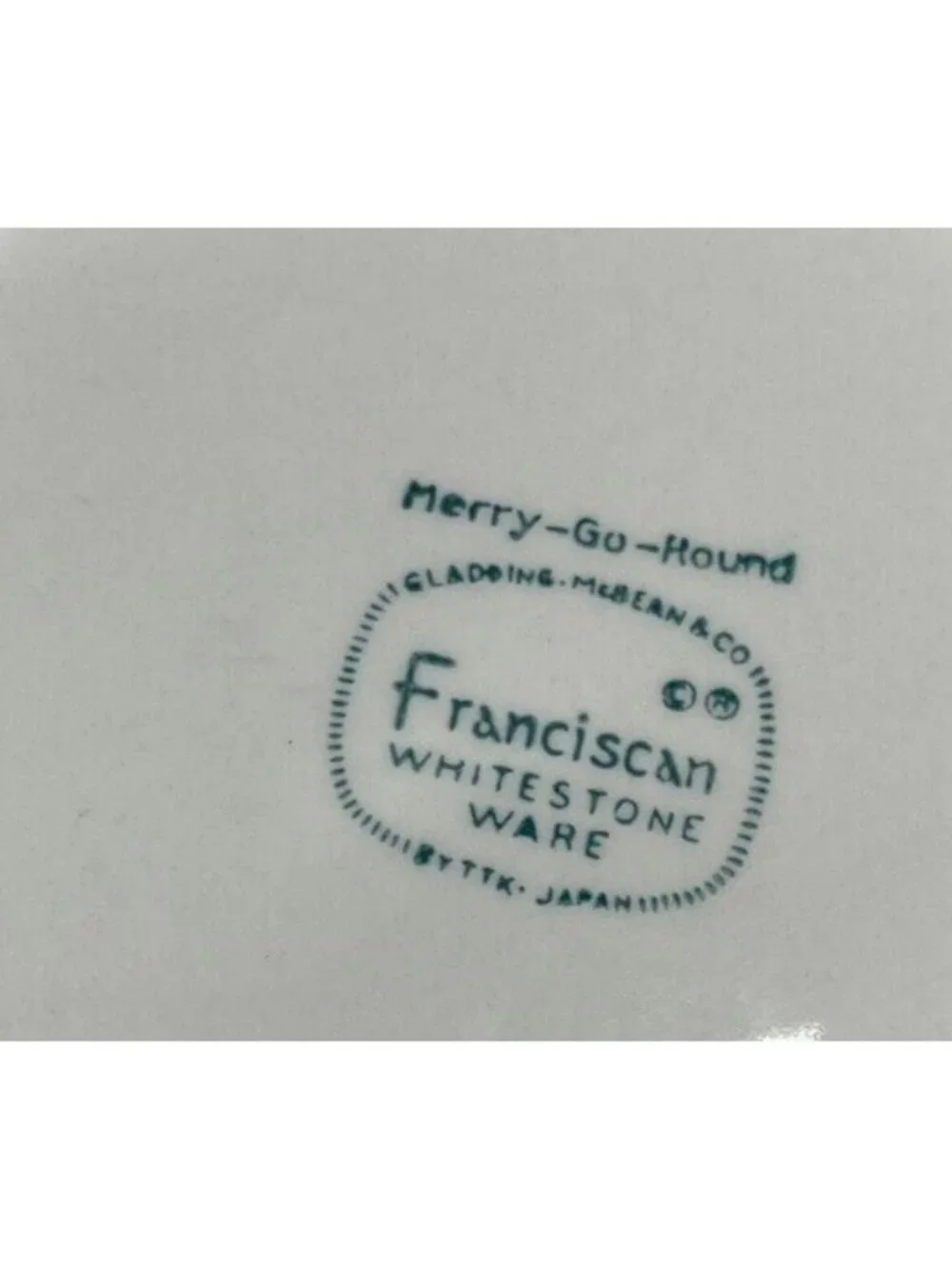 60's Franciscan MERRY-GO-ROUND Japan Gray Pink China 8.25